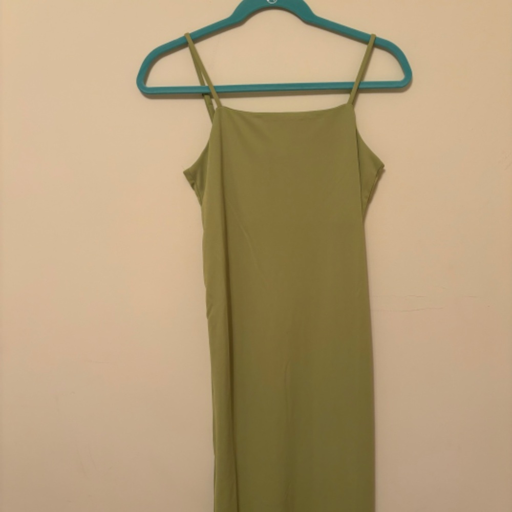 Summer Sale! New H&M Green Dress w/ Adjustable Straps & Side Slit